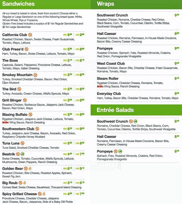 Press'd The Sandwich Co. Menu Urbanspoon/Zomato