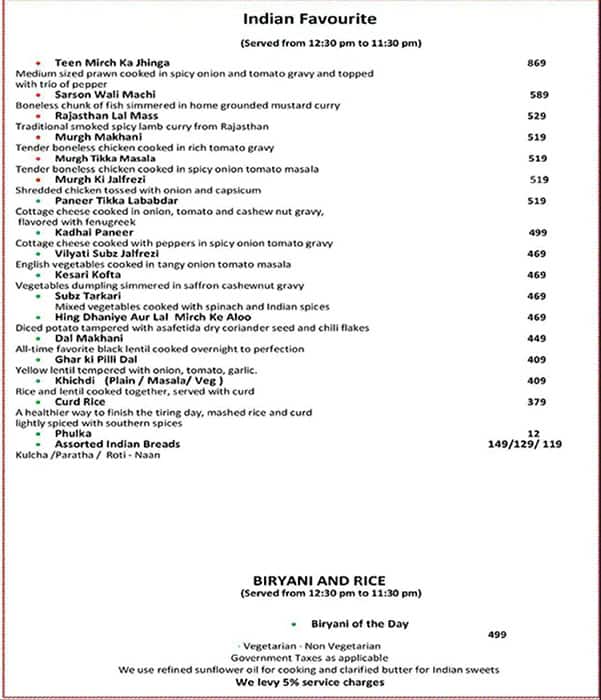 Ni Hao Restaurant menu
