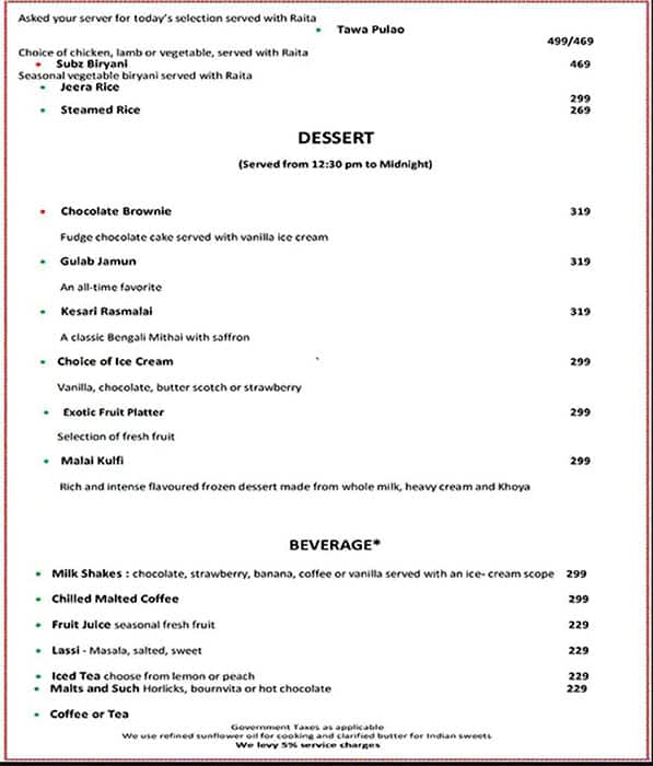 Ni Hao Restaurant menu