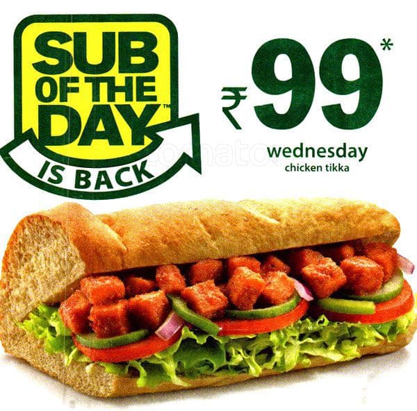 Subway Menu, Menu for Subway, Civil Lines, Agra - Zomato