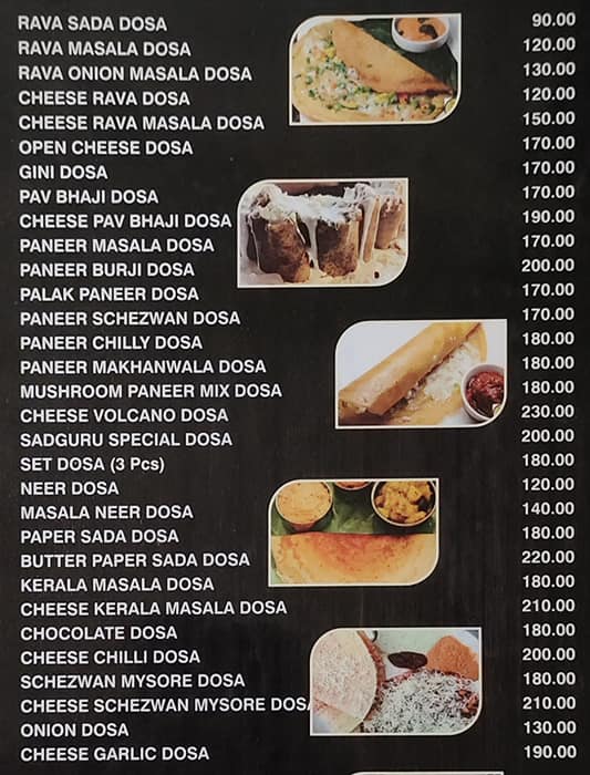 Sadguru Pure Veg menu