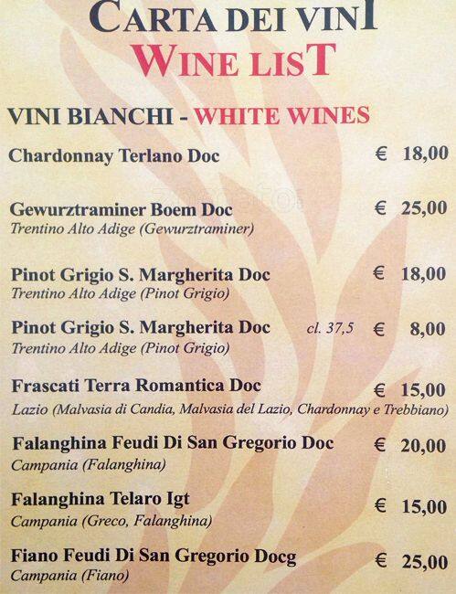 Menu di Triclinium 