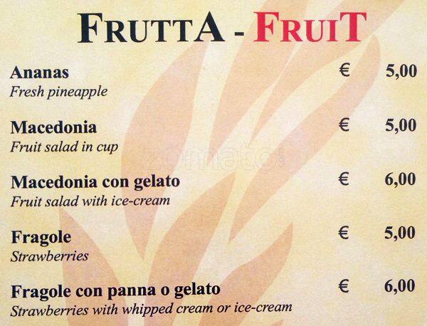 Menu di Triclinium 