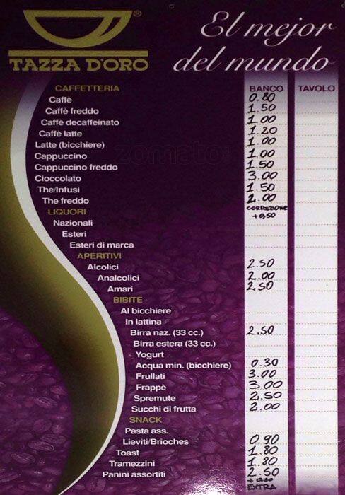Menu di Green Bar Gelateria 