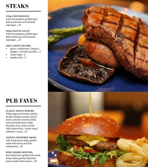 Menu at The Hackney Hotel & Function Centre restaurant, Hackney, 95