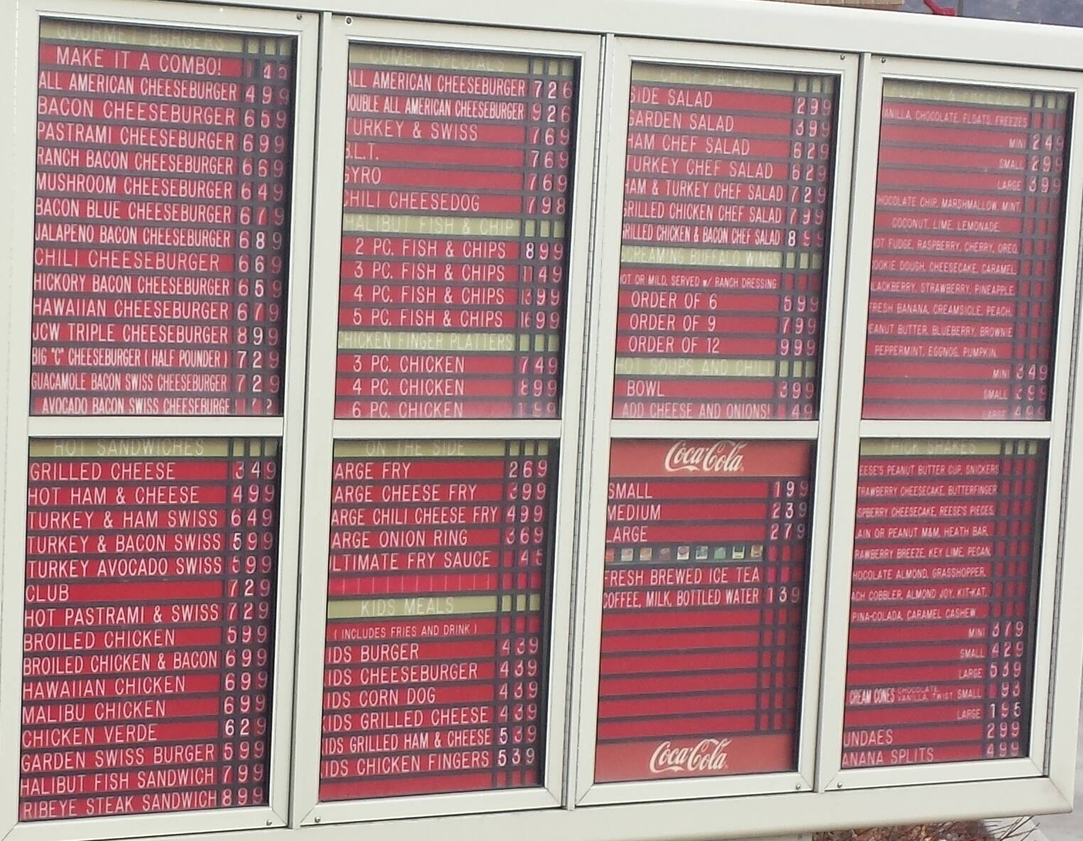 JCW's The Burger Boys Menu Urbanspoon/Zomato