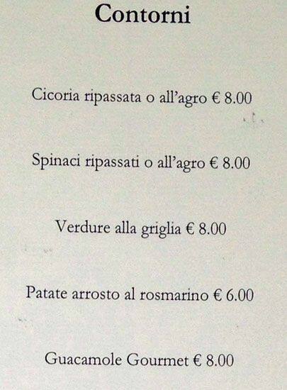 Menu di Sapore Bar Ristorante 