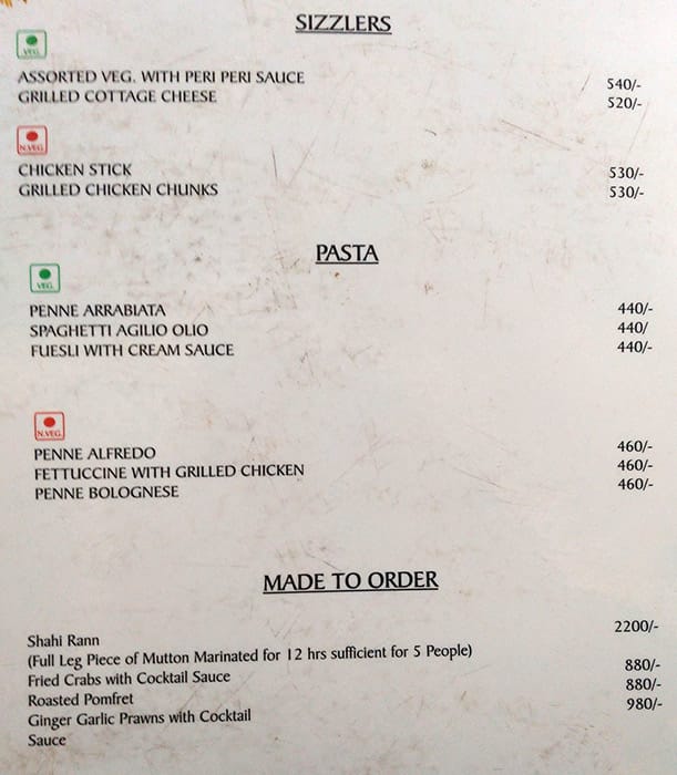 Machan menu