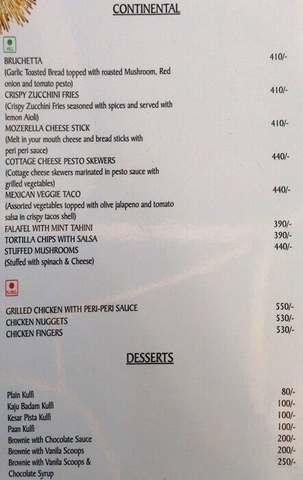 Machan menu