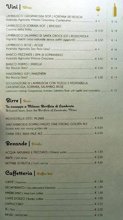 Menu de Saluti da Modena