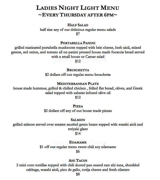 Menu at D'Vine Bistro & Wine Bar, Mesa