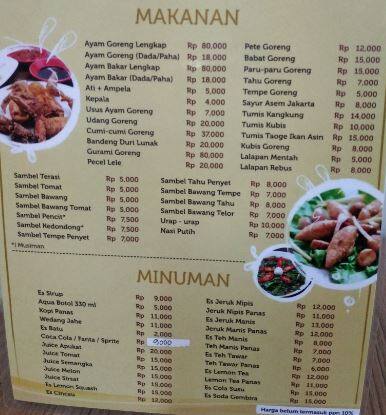 Ayam Goreng Tenes Malang Menu Menu Untuk Ayam Goreng Tenes Malang Pondok Aren Tangerang