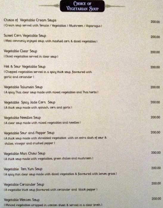 Sandy’s Cafe 24 Hours Coffee Shop menu