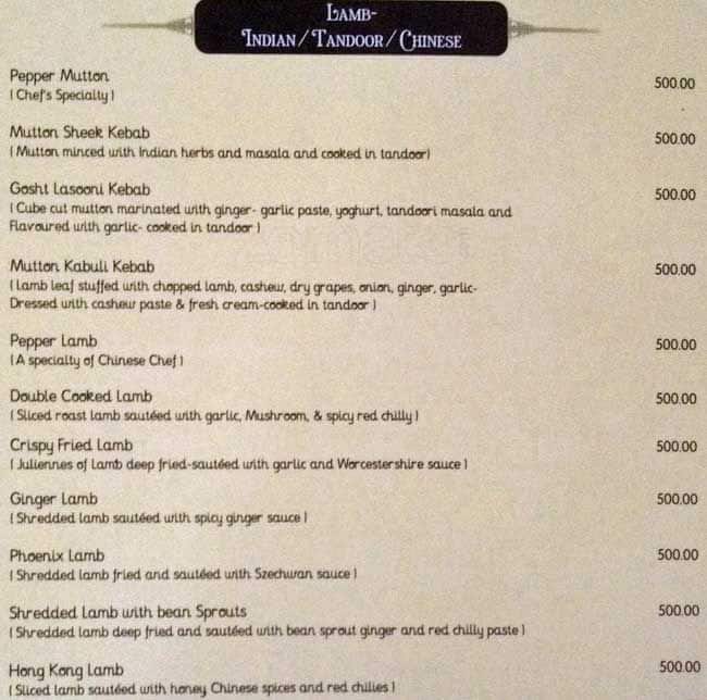 Sandy’s Cafe 24 Hours Coffee Shop menu