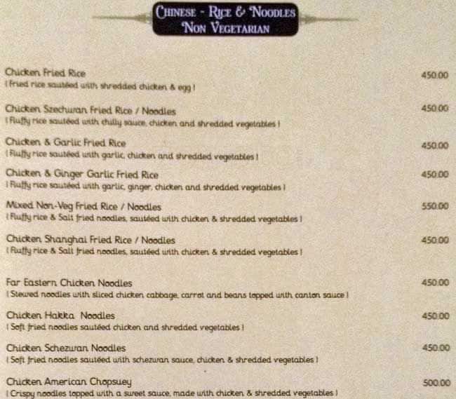 Sandy’s Cafe 24 Hours Coffee Shop menu