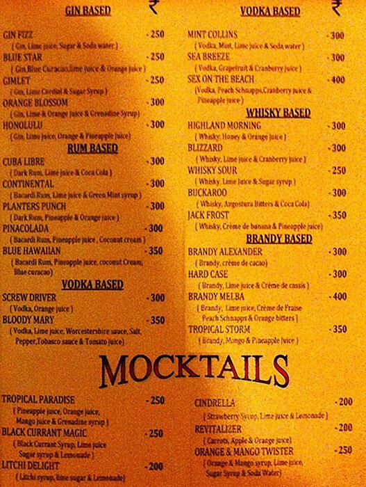 Poison Menu, Menu for Poison, Saidapet, Chennai - Zomato