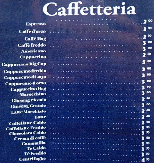 Menu di Route 66 