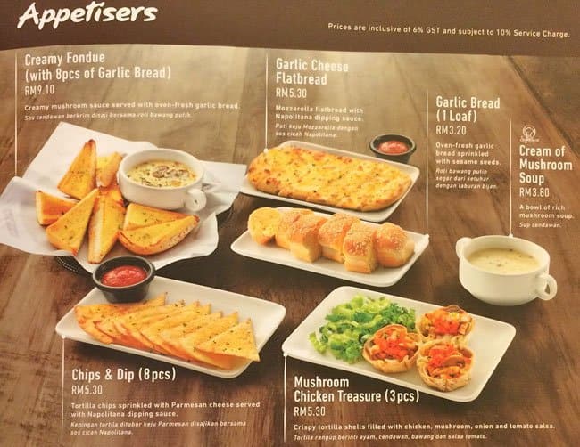 Pizza Hut Menu Menu For Pizza Hut Segambut Kuala Lumpur