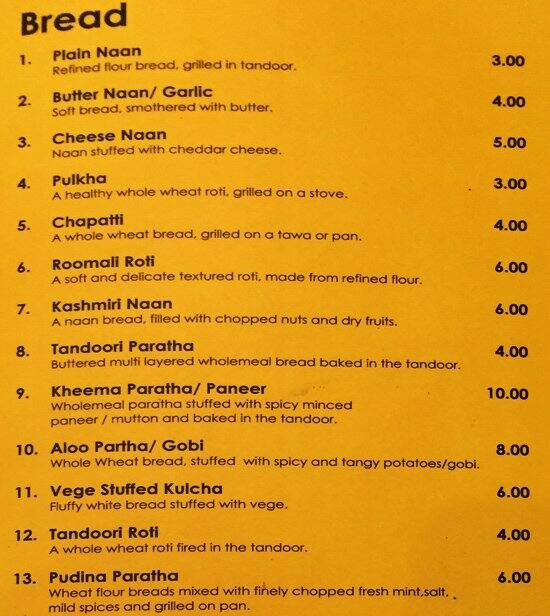 Indian Kitchen Bangsar Menu Menu For Indian Kitchen Bangsar Bangsar Baru Kuala Lumpur