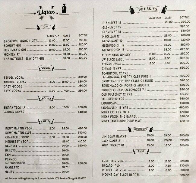 Jarrod Rawlins Menu Menu For Jarrod Rawlins Bukit Damansara Kuala Lumpur