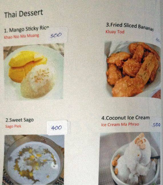 TOM YUM THAI menu