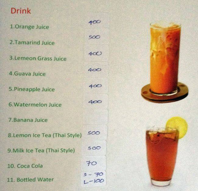 TOM YUM THAI menu