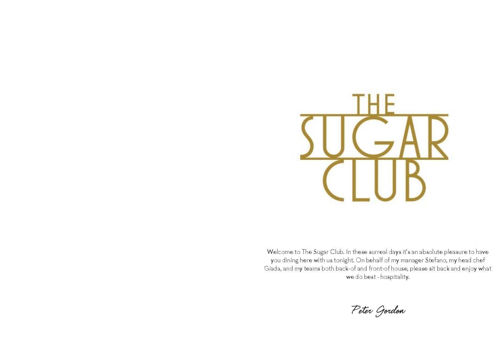 Menu at The Sugar Club, Auckland, 72 Victoria Street West Level 53