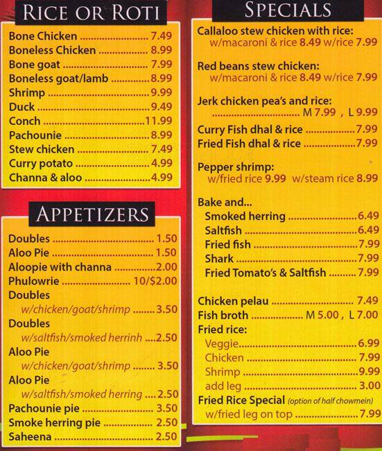 Radica's Hot & Spicy Menu Urbanspoon/Zomato