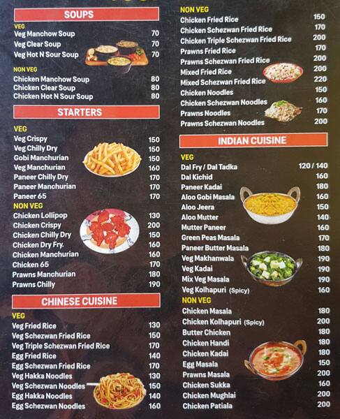 SANISH FOOD POINT menu