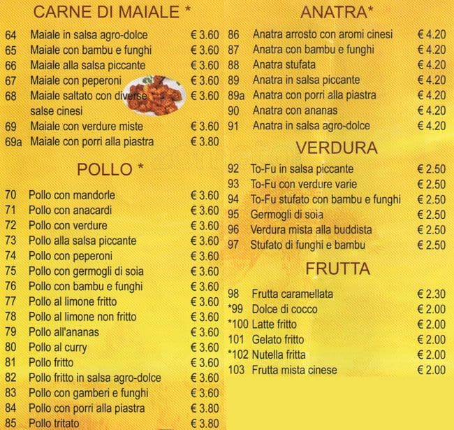 Menu di Leyi "Il Piacere" 