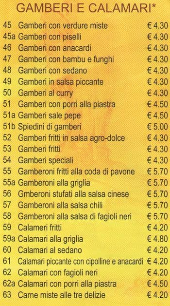 Menu di Leyi "Il Piacere" 