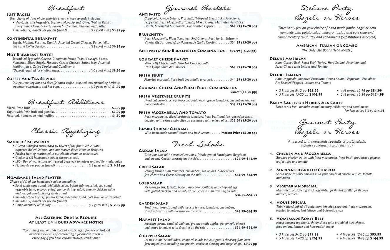 Bagels & A Whole Lot More Menu Urbanspoon/Zomato