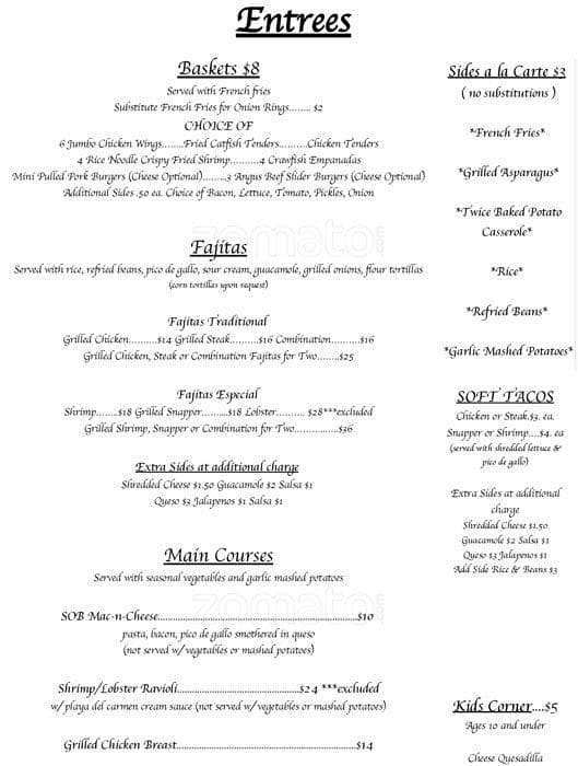 Trios Grill Menu, Menu for Trios Grill, Cedar Hill, Cedar Hill ...