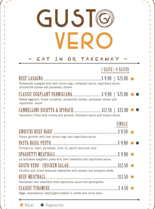 Gusto Vera Menu, Menu for Gusto Vera, Croydon, Sydney Urbanspoon/Zomato