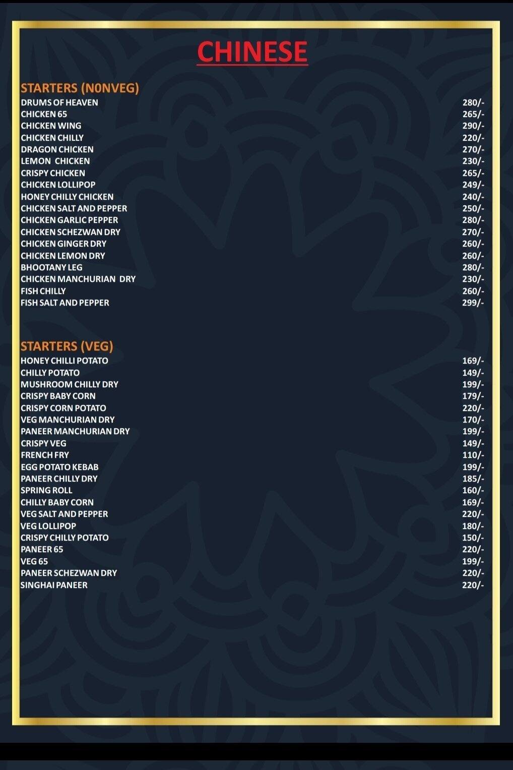 Cafe Roost - Restaurant menu