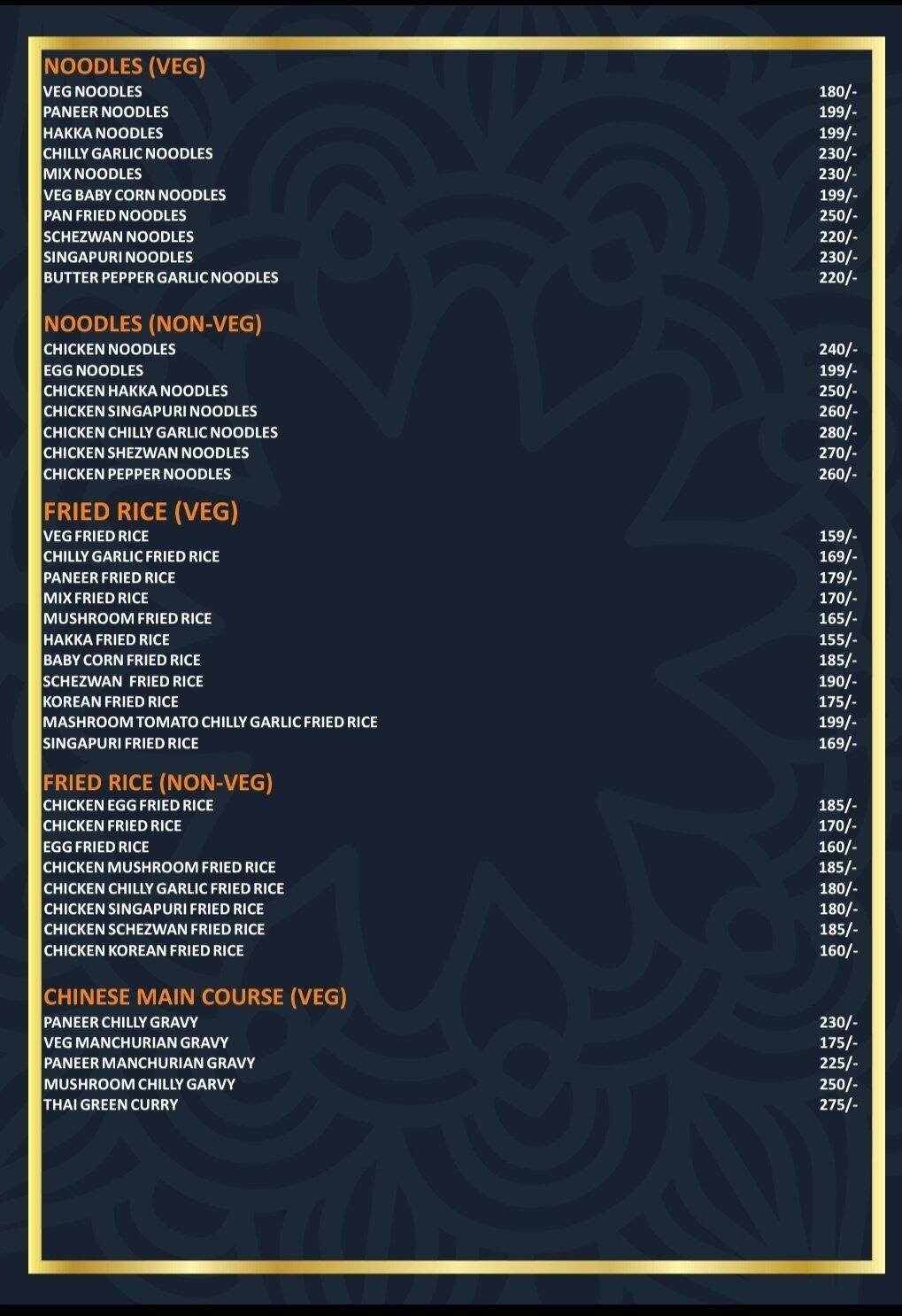 Cafe Roost - Restaurant menu