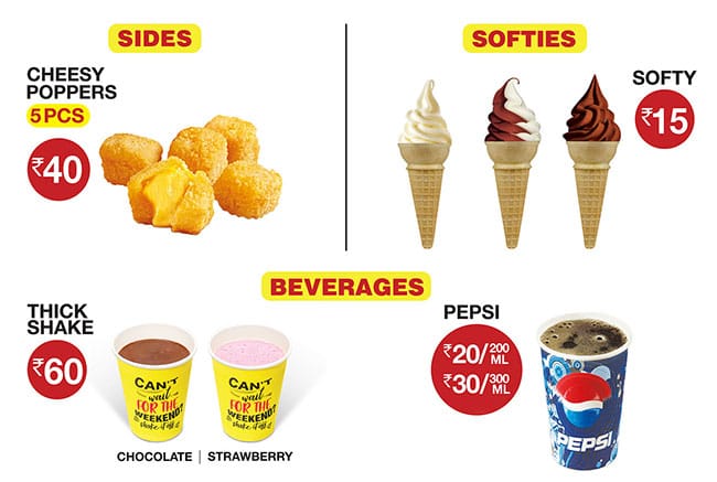 Jumboking Burger menu