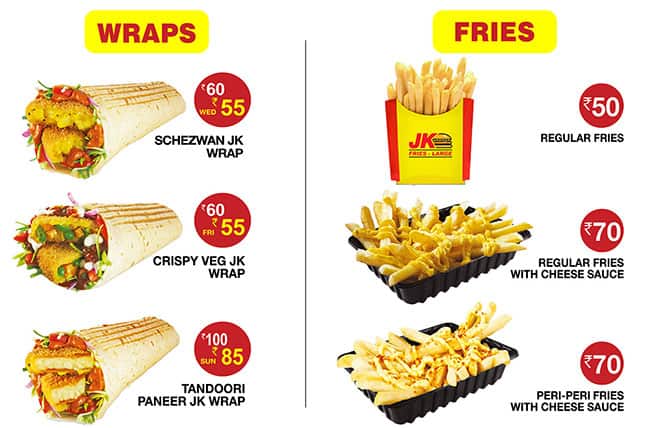 Jumboking Burger menu