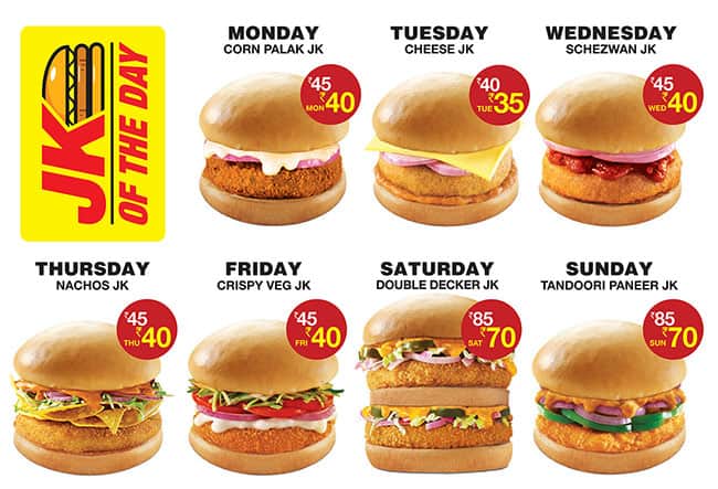 Jumboking Burger menu