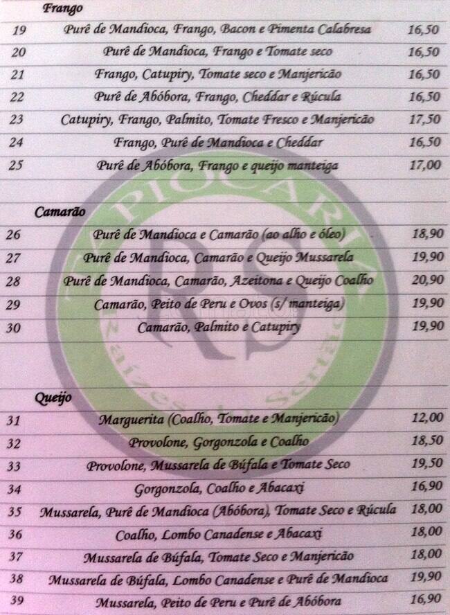 Tapiocaria Raízes do Sertão cardápio