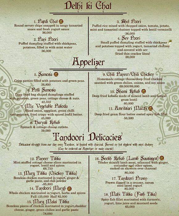 Ganesha Ek Sanskriti Menu, Menu for Ganesha Ek Sanskriti 