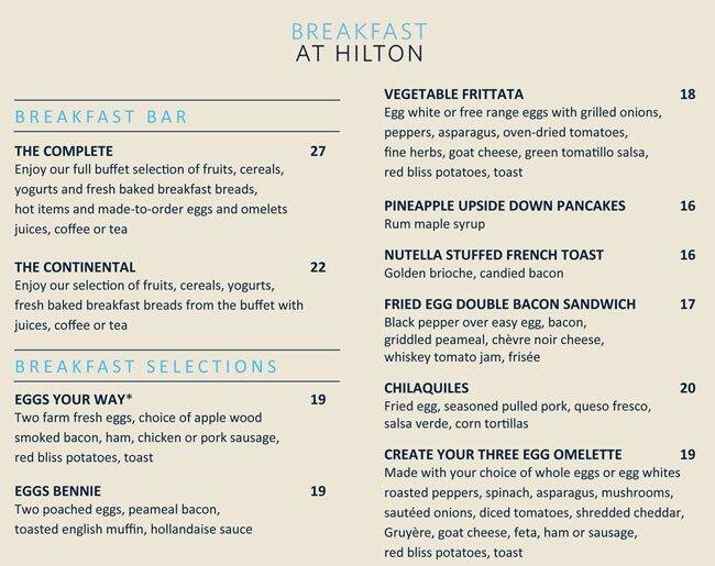 Tundra Restaurant & Bar Hilton Toronto Menu Urbanspoon/Zomato