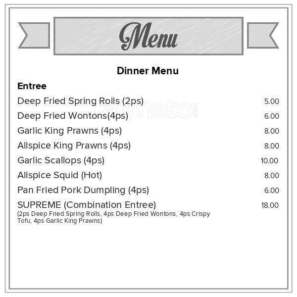 Rice Bowl Chinese Restaurant Menu Menumania/Zomato