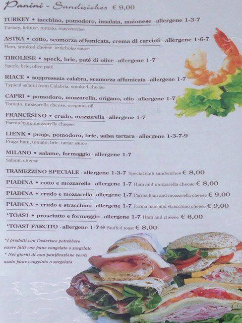 Menu di Tre Gazzelle Bistrot 