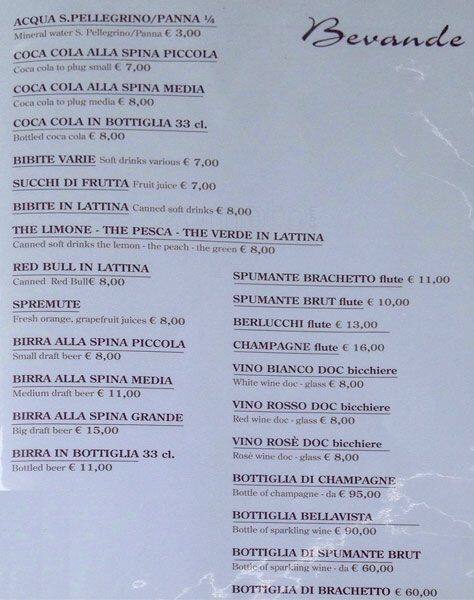 Menu di Tre Gazzelle Bistrot 