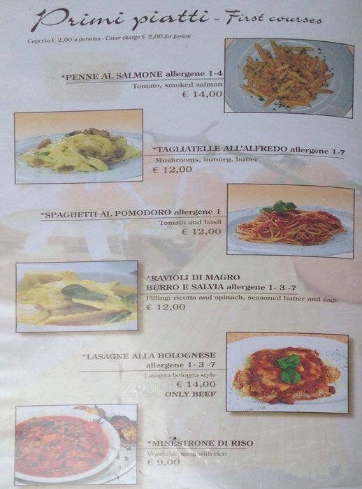 Menu di Tre Gazzelle Bistrot 