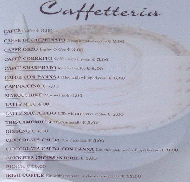 Menu di Tre Gazzelle Bistrot 