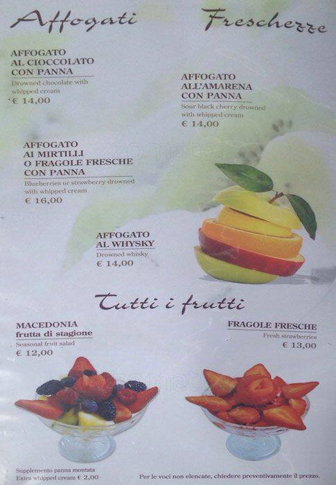 Menu di Tre Gazzelle Bistrot 