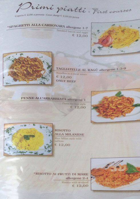 Menu di Tre Gazzelle Bistrot 