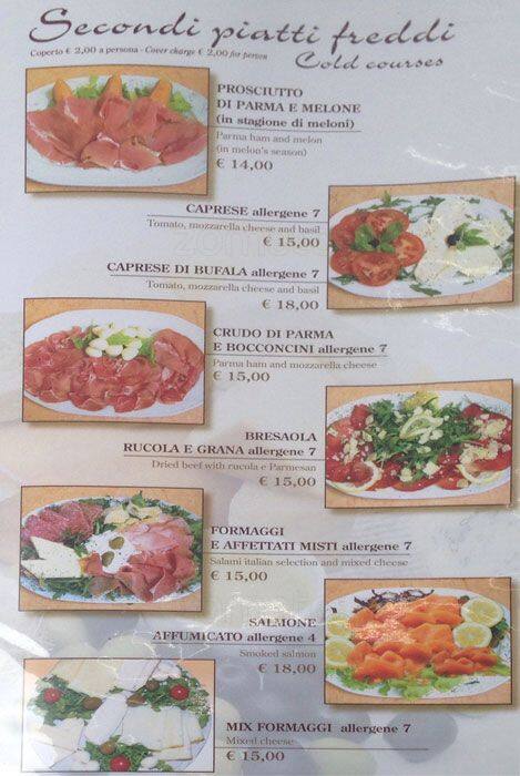 Menu di Tre Gazzelle Bistrot 